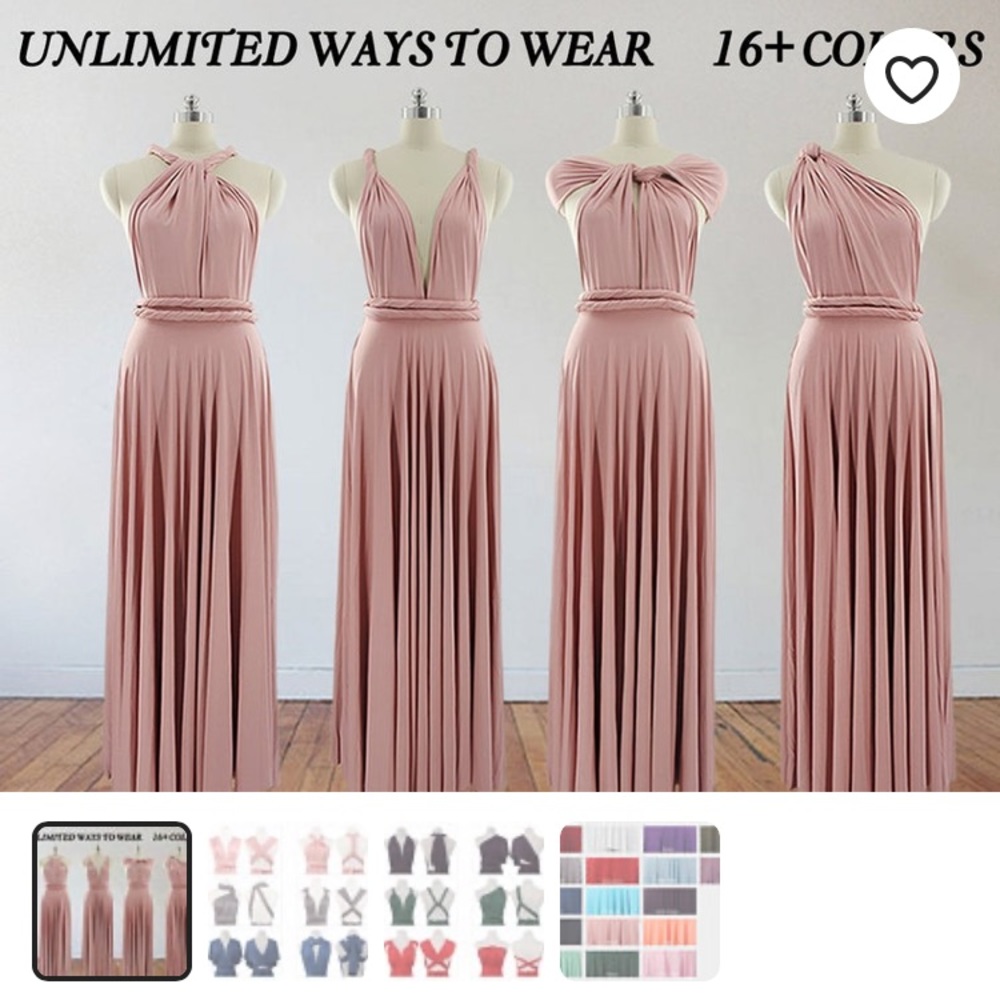 Blush Pink Versatile infinity Formal Dress